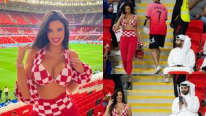 Ivana Knoll, famosa modelo de Croacia, fue expulsada del estadio en el Mundial Qatar 2022, ¿qué pasó?