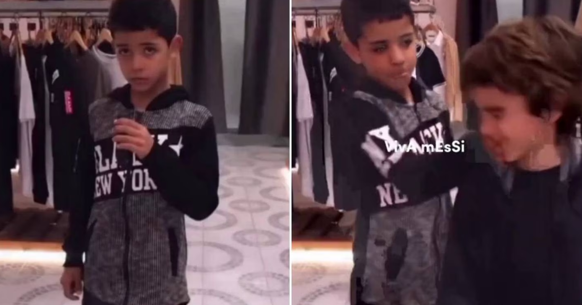 Filtran VIDEO VIRAL de Cristiano Ronaldo Jr. dando manotazo a un niño que dijo “viva Messi”