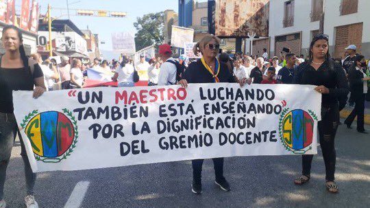 EN IMÁGENES: sociedad civil respaldó las exigencias salariales del gremio docente de Guárico este #16Ene