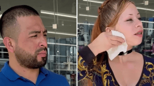 Una mujer aceptó un reto viral, se quitó el maquillaje frente a su novio y la abandonó en público