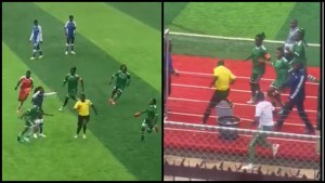 Un equipo de fútbol femenino ataca a un árbitro por no concederle un penalti en África (VIDEO)