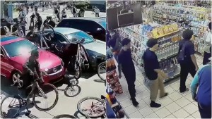 Robo masivo en California: Montados en bicicletas, entre 50 y 70 vándalos asaltaron una tienda (VIDEO)