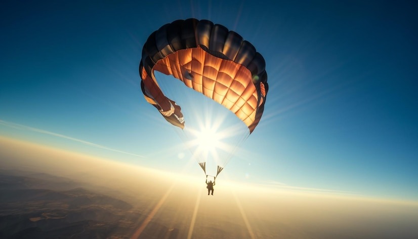 El peligroso salto de un paracaidista que decidió atravesar una nube (VIDEO)