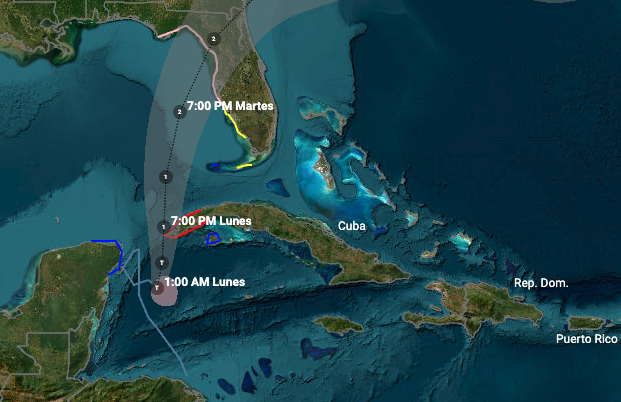 Tormenta tropical Idalia amenaza con convertirse en huracán en su paso a Cuba rumbo a Florida
