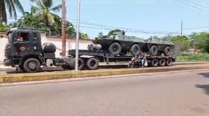 Régimen chavista trasladó tanquetas con destino al Parque Nacional Yapacana (VIDEO)