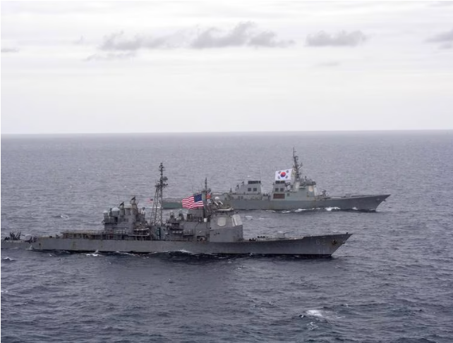 Corea del Sur y EEUU realizaron ejercicios navales con fuego real ante recientes amenazas de Kim Jong-un