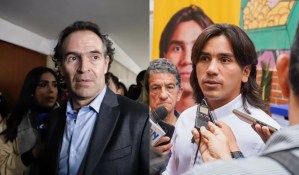El duro agarrón entre Federico Gutiérrez y Albert Corredor detrás de cámaras en pleno debate (VIDEO)