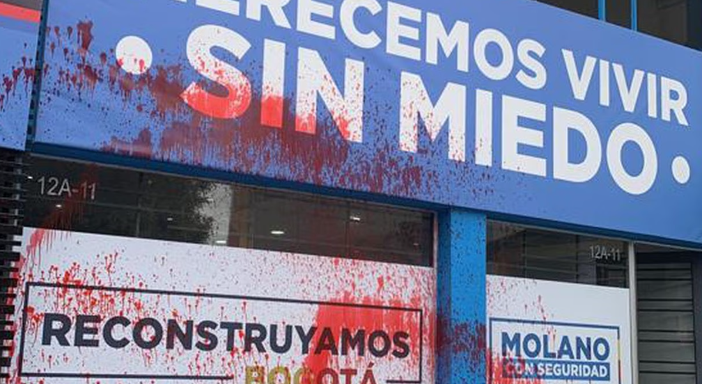 Violentaron sede de campaña de Diego Molano en Bogotá