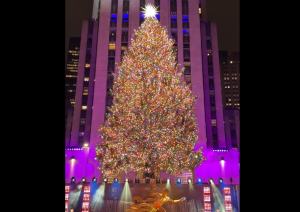 EN VIDEO: Nueva York se ilumina con el tradicional árbol de Navidad del Rockefeller Center