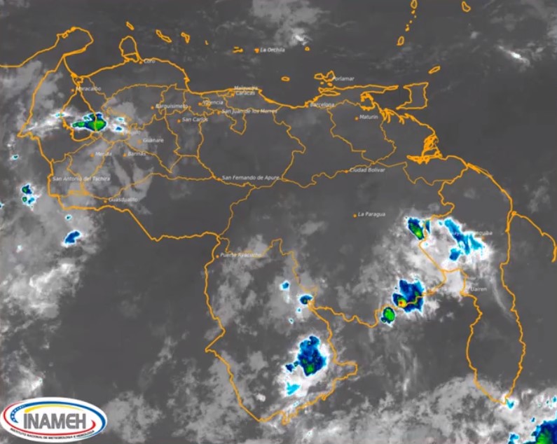 Inameh prevé nubosidad y lluvia en algunos estados de Venezuela este #20Dic