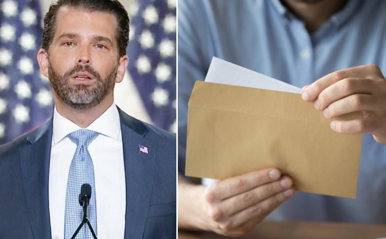 El hijo mayor de Trump recibe una carta con un polvo blanco