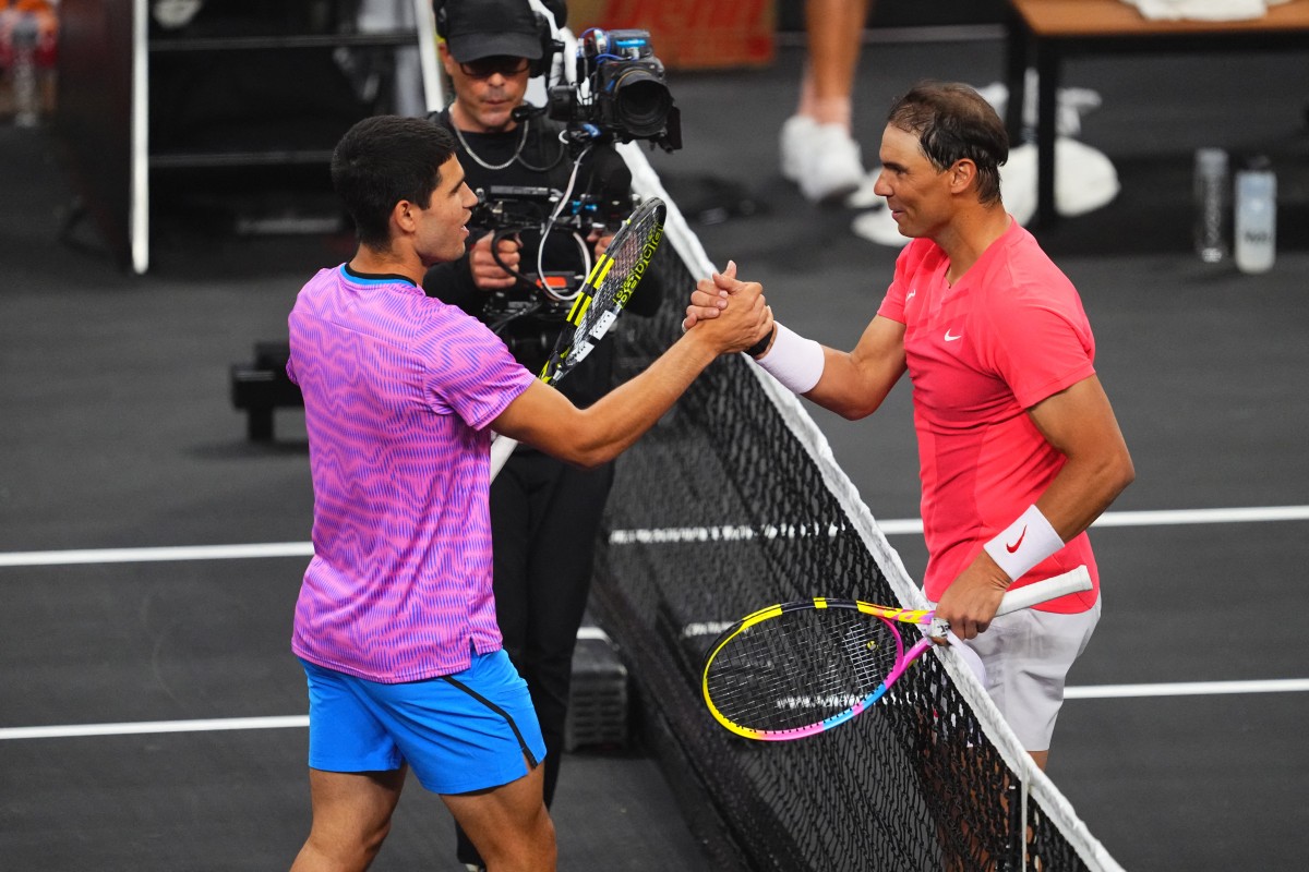 Alcaraz superó a Nadal en una exhibición muy especial en Las Vegas