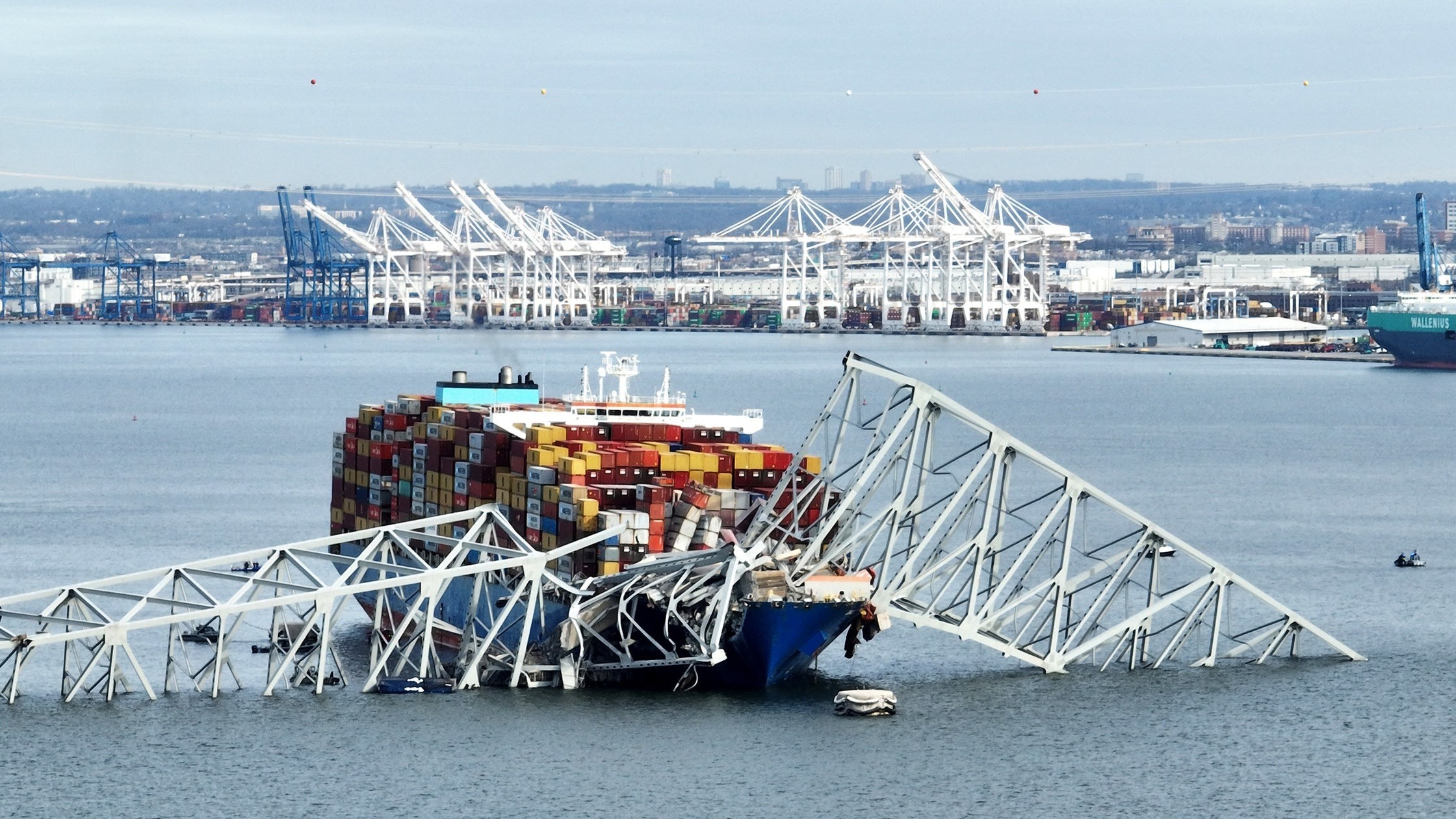 Colapso del Key Bridge: encuentran un nuevo cuerpo del accidente en el puente de Baltimore