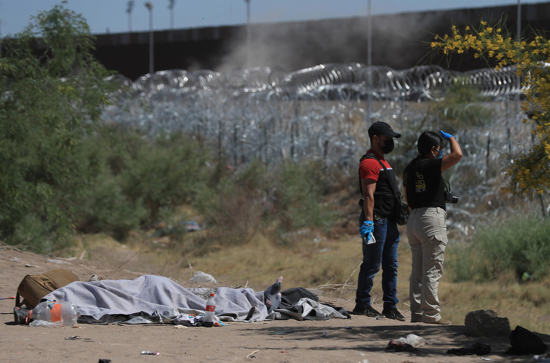 Necropsia reveló causa de muerte del migrante hallado con una bandera de Venezuela en Río Bravo