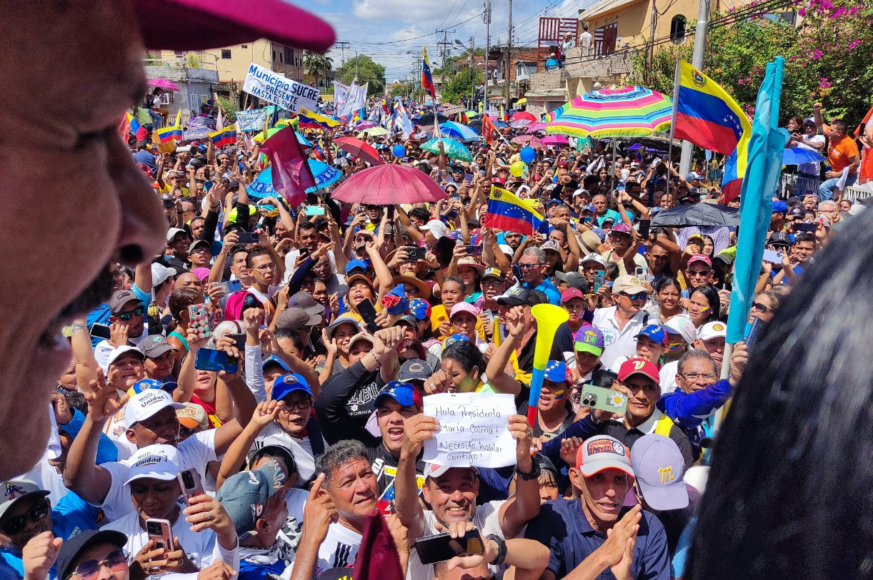 Puerto Ordaz recibió por todo lo alto la caravana de María Corina Machado (VIDEO)