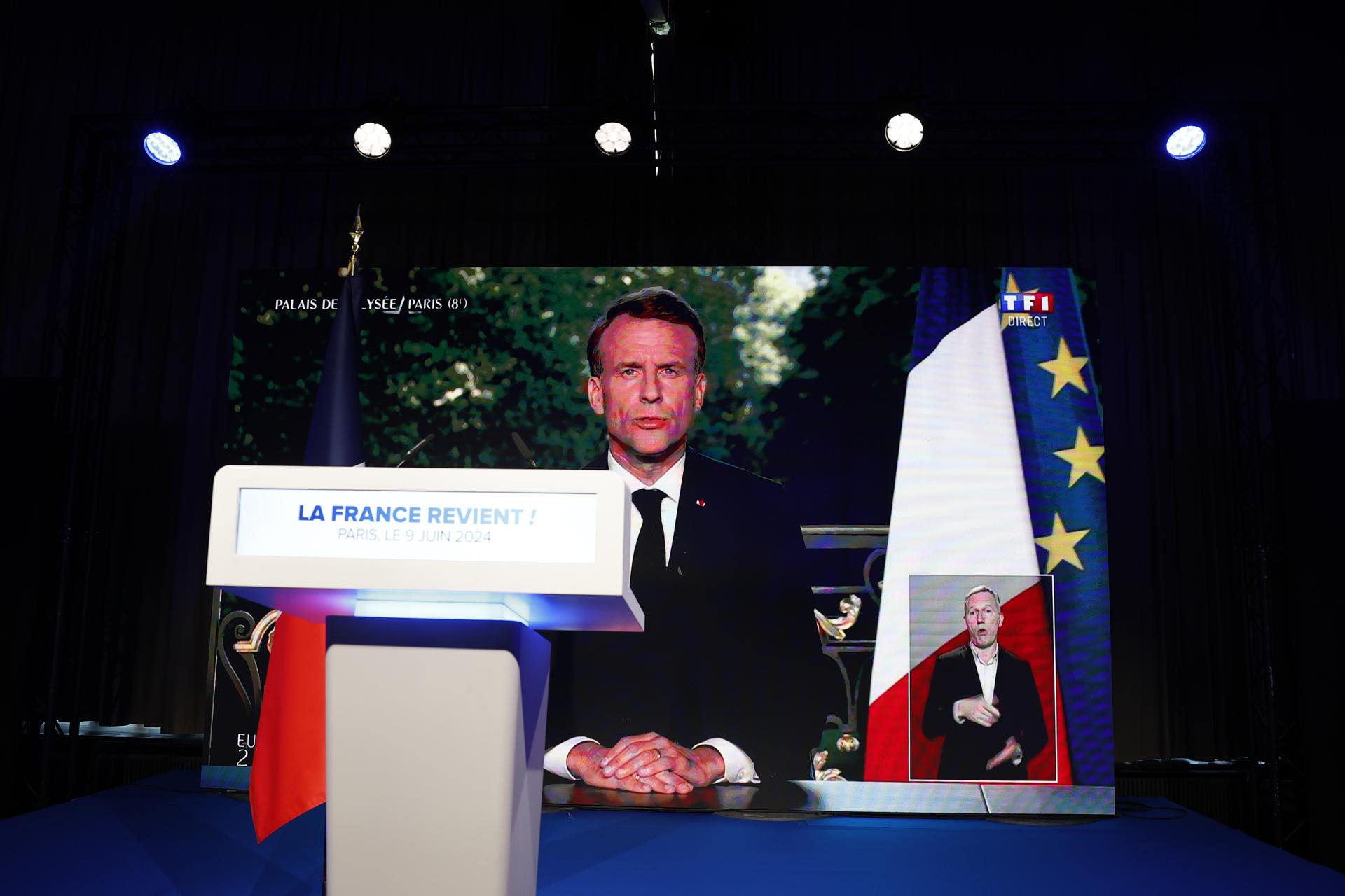 Macron anunció elecciones anticipadas a la Asamblea Nacional de Francia
