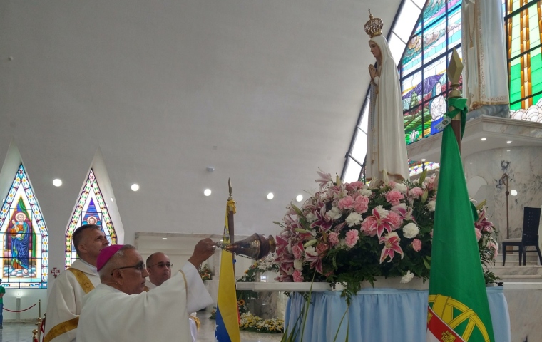 En el Santuario de Fátima la Virgen Peregrina estuvo de visita